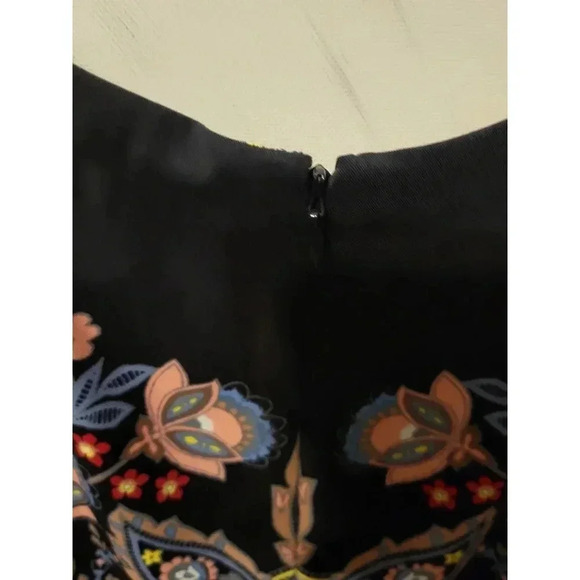 Ann Taylor Loft Black Floral Print Tunic Dress - Picture 2 of 8